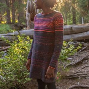 Krimson Klover Sweater Dress Tweedy Fair Isle Large sold at Title Nine